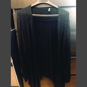Black light draped cardigan